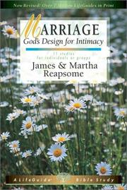 Cover of: Marriage: God's Design for Intimacy : 11 Studies for Individuals or Groups (Lifeguide Bible Studies)