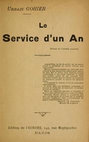 Cover of: Le service d'un an. by Urbain Gohier