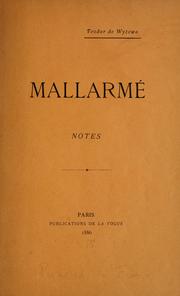 Cover of: Mallarmé: notes.