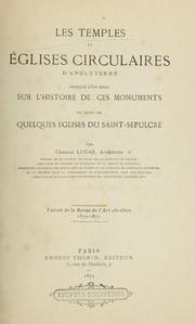 Cover of: Les temples et églises circulaires d'Angleterre.