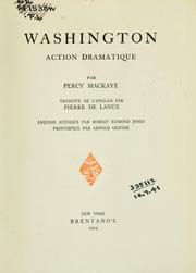 Cover of: Washington by Percy MacKaye