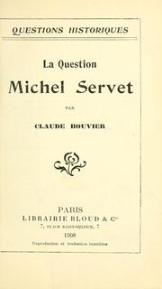 Cover of: La question Michel Servet