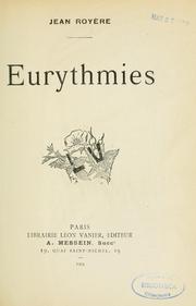 Cover of: Eurythmies: poèmes