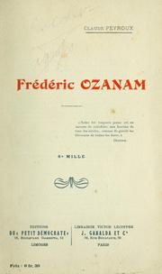 Cover of: Frédérix, Ozanam.