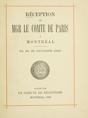 Réception de Mgr le Comte de Paris a Montréal