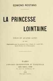 Cover of: La Princesse Lointaine by Edmond Rostand