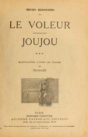 Cover of: Le voleur ; Joujou