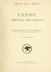 Cover of: L' épire berceau des grecs