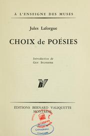 Cover of: Choix de poésies