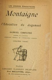 Cover of: Montaigne et l'éducation du jugement