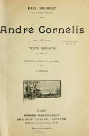 Cover of: André Cornélis: texte définitif