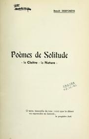 Cover of: Poèmes de solitude: le clôitre, la nature.