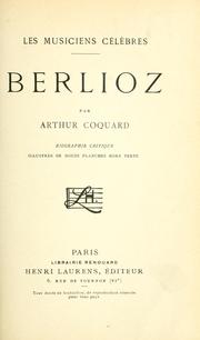 Cover of: Berlioz: biographie critique