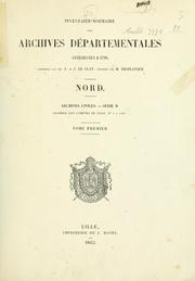 Cover of: Archives civiles: Série B: Chambre des comptes de Lille, nos 1 à 1560.  Tome I.