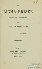 Cover of: La ligne brisée by Charles Asselineau