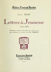 Cover of: Lettres de jeunesse (1870-1893)