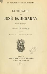 Cover of: Un théâtre d'idées en Espagne.: Le théâtre de José Echegaray; étude analytique.
