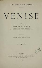 Cover of: Venise by Pierre Gusman