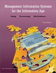 Cover of: Management Information Systems for the Information Age by Haag. Cummings. McCubbrey.