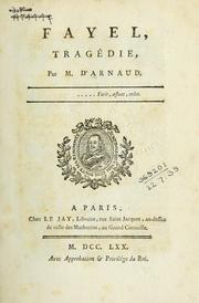 Fayel, tragédie by François-Thomas-Marie de Baculard d' Arnaud