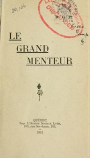 Cover of: Le grand menteur.