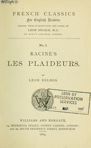 Cover of: Les plaideurs. by Jean Racine