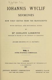 Cover of: Sermones by John Wycliffe