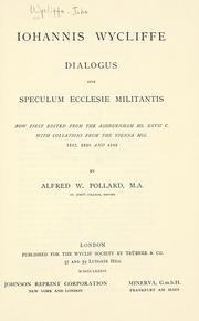 Cover of: Dialogus sive Speculum ecclesie militantis by John Wycliffe