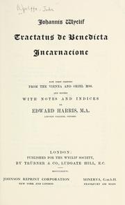 Cover of: Tractatus de benedicta incarnacione