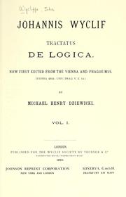 Cover of: Tractatus de logica by John Wycliffe