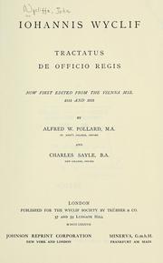 Cover of: Tractatus de officio regis