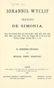 Cover of: Tractatus de simonia by John Wycliffe