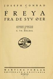Cover of: Freya fra de syv ²er by Joseph Conrad