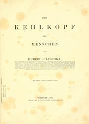 Cover of: Der Kehlkopf des Menschen