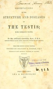 Cover of: Observations on the structure and diseases of the testis