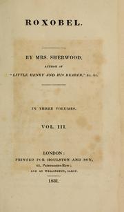 Cover of: Roxobel by Mrs. Mary Martha (Butt) Sherwood