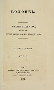Cover of: Roxobel by Mrs. Mary Martha (Butt) Sherwood