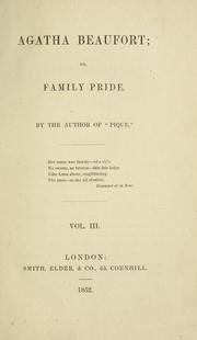 Cover of: Agatha Beaufort; or, Family pride.