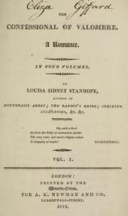 Cover of: The confessional of Valombre. by Louisa Sidney Stanhope