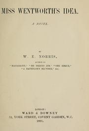 Cover of: Miss Wentworth's idea: a novel