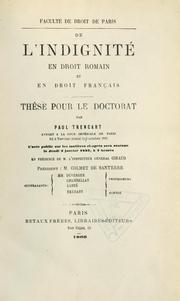 Cover of: De l'indignité en droit romain et en droit français