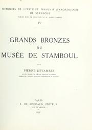 Cover of: Grand bronzes du Musée de Stamboul.