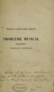 Problème musical - historique pédagogique, prophétique by Augustin Laurent Montandon