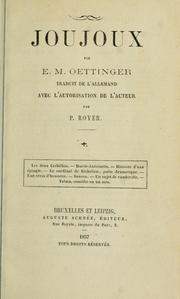 Cover of: Joujoux.: Traduit de l'allemand par P. Royer.