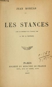 Cover of: Les stances by Jean Moréas