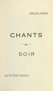 Cover of: Chants du soir.