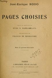 Cover of: Pages choisies