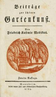 Cover of: Beiträge zur schönen Gartenkunst