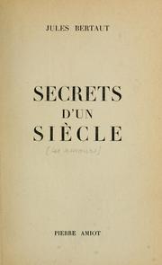 Cover of: Secrets d'un siècle.