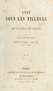 Cover of: L' été sous les tilleuls: ou, Les causeries du chalet